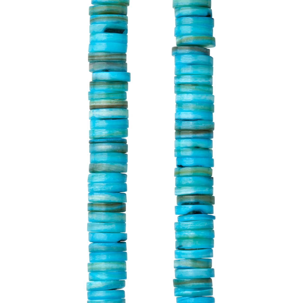 Aqua Shell Round Heishi Beads by Bead Landing&#x2122;, 8mm